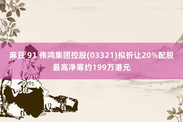 麻豆 91 伟鸿集团控股(03321)拟折让20%配股最高净筹约199万港元