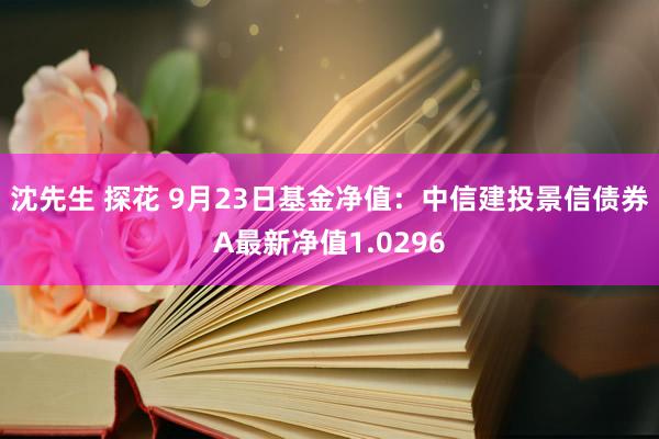 沈先生 探花 9月23日基金净值：中信建投景信债券A最新净值1.0296