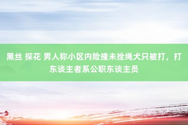 黑丝 探花 男人称小区内险撞未拴绳犬只被打，打东谈主者系公职东谈主员