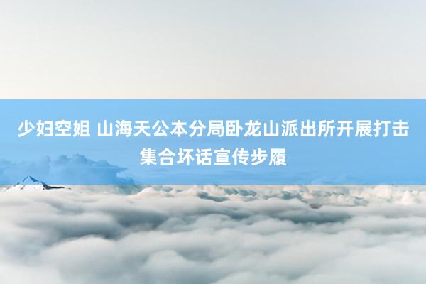 少妇空姐 山海天公本分局卧龙山派出所开展打击集合坏话宣传步履