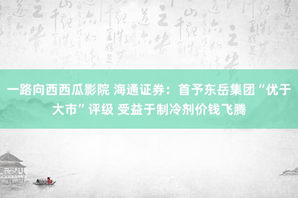 一路向西西瓜影院 海通证券：首予东岳集团“优于大市”评级 受益于制冷剂价钱飞腾