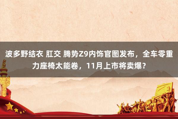 波多野结衣 肛交 腾势Z9内饰官图发布，全车零重力座椅太能卷，11月上市将卖爆？