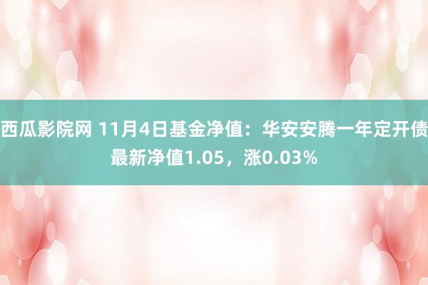 西瓜影院网 11月4日基金净值：华安安腾一年定开债最新净值1.05，涨0.03%