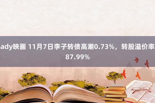 ady映画 11月7日李子转债高潮0.73%，转股溢价率87.99%