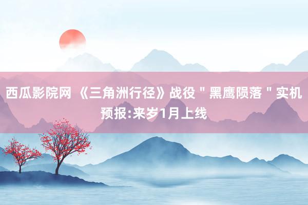 西瓜影院网 《三角洲行径》战役＂黑鹰陨落＂实机预报:来岁1月上线