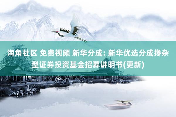 海角社区 免费视频 新华分成: 新华优选分成搀杂型证券投资基金招募讲明书(更新)