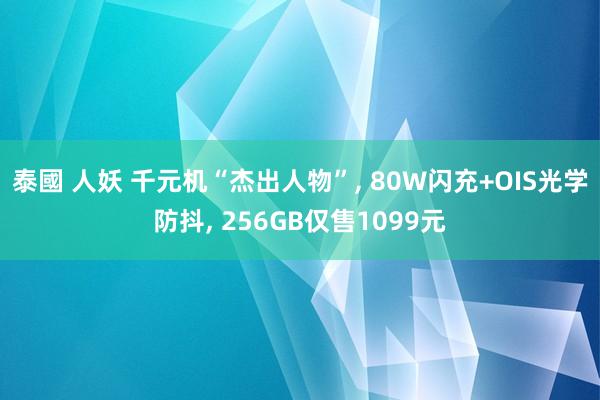 泰國 人妖 千元机“杰出人物”， 80W闪充+OIS光学防抖， 256GB仅售1099元