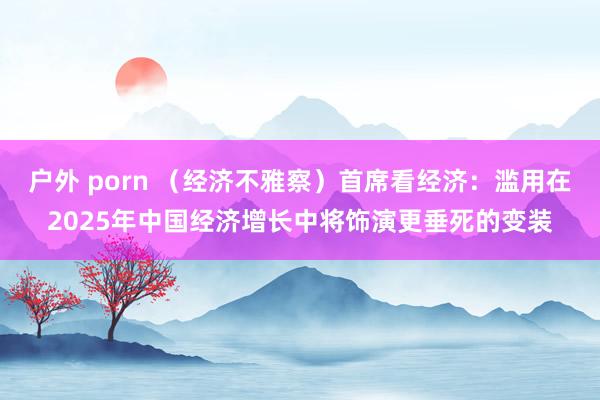 户外 porn （经济不雅察）首席看经济：滥用在2025年中国经济增长中将饰演更垂死的变装