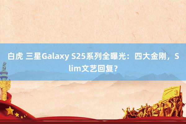 白虎 三星Galaxy S25系列全曝光：四大金刚，Slim文艺回复？